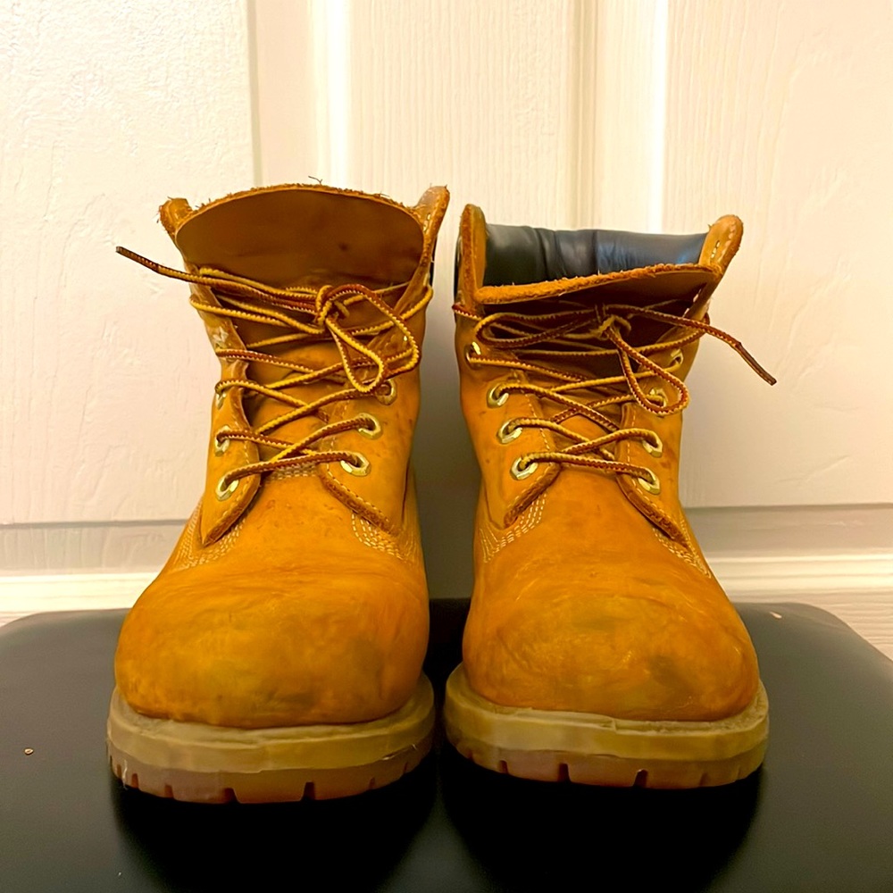 Timberland women’s premium 6-inch waterproof boots wheat nubuck, originally $170